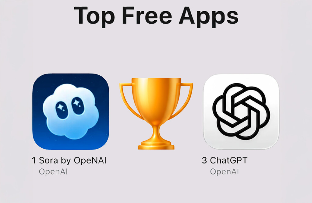 OpenAI Consolida su Dominio en IA y Lidera la App Store de EE. UU. con Sora y ChatGPT