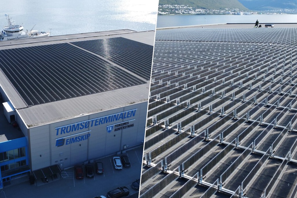Instalan el sistema solar vertical más grande del mundo en un tejado noruego, superando los 6.400 paneles cerca del Círculo Pola